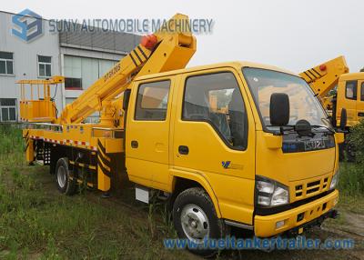 Cina Cabina aerea di fila del doppio del camion della piattaforma del camion di operazione di elevata altitudine di ISUZU 600P in vendita