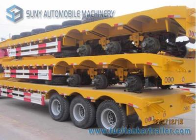 China Plano semi Trialer de la capacidad de carga 50 T Lowbed 3 árboles FUWA 13 T en venta