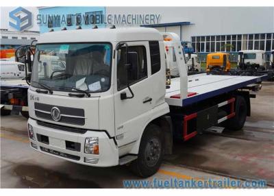 China Dongfeng Tianjin 6 Tonnen-Rettungs-Abschleppwagen, Flachbettpferdestärke Cummins Engine des wrecker-LKW-180 zu verkaufen