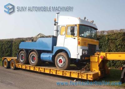 China 11 m Extendable Low Bed Trailer 2 Axles Gooseneck Detachable Lowbed Semi Trailer for sale