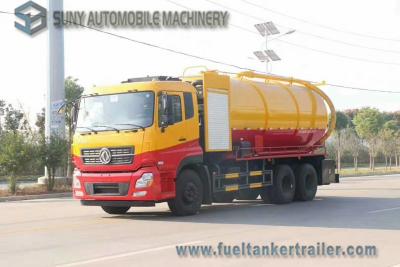 China Dongfeng 15000L 10 Hochdruckreinigungs-und Abwasser-Sog des Rad-Vakuumtankwagen-270hp zu verkaufen