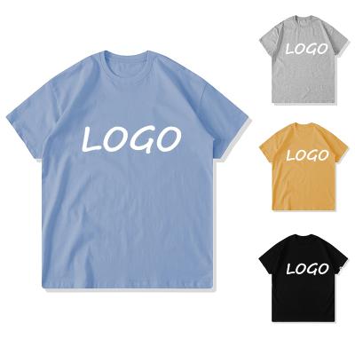 China Summer 2021kid T-shirt Advertising Shirt Solid Color Boys Anti-Shrink Short Sleeve T-shirts Customize Kids Clothing for sale