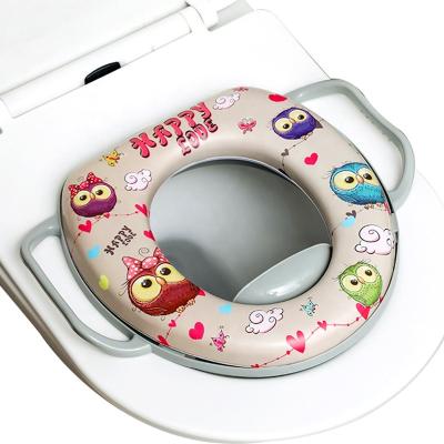 China Walmart Factory Audit Factory Audit Baby Kids Toddler Potty Training Toilet Seat Soft Handle Kids Toilet Seats With Attractive Patterns for sale