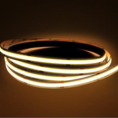 China Residential super bright self adhesive flexible soft 12V24V cob led strip light for household ceiling and cabinet decoration for sale