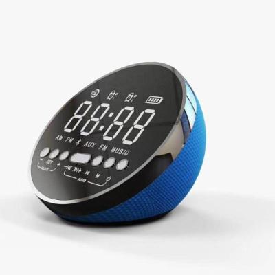 China Wireless Charger for Mobile Phone Smart V4.2 LED Mini Alarm Clock Wireless Speaker Mirror with Screen Scorecard Portable Bass Audio for sale