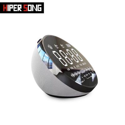 China No Cloth Circle Shaper Display Screen Alarm Clock Cute Hemispherical Modeling Wireless Speaker for sale