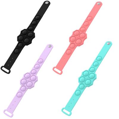 China Hot Sale Bumpy Person Push Bubble Relief Worry Stress Silicon Bracelet Jumping Toys Office\Garden\Home\School For Kids Adults for sale