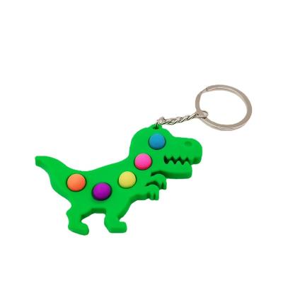 China Office\Garden\Home\School Dinosaur Key Chain High Quality Stress Sensory Restless Worry Relief Toys Green Dinosaur Key Chain for sale