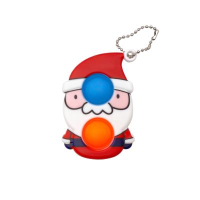 China Office\Garden\Home\School High Quality Cartoon Snowman Anxiety Relief Sensory Stress Toss Toys Christmas Key Chain Keychain for sale