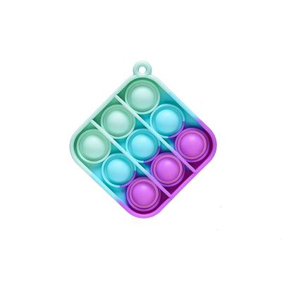 China Single Key Ring Push Pop Keychain Fidget Toy For Adult Direct Selling Place Effort Release Silicone Office\Garden\Home\School for sale