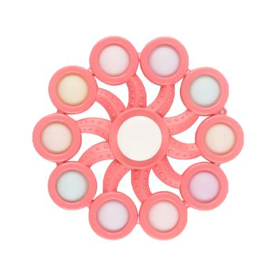 China 2022 New Arrival Factory Supply Hot Fashionable Colorful Flower Spinner Plastic Finger Spinner Toy for sale