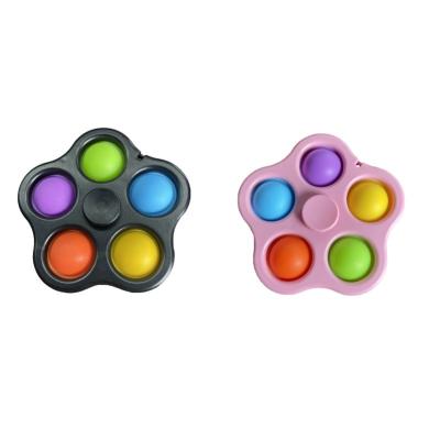 China 2022 Fashionable Hot Colorful Flower Spinner Factory Supply Factory Sale Plastic Finger Spinner Toy for sale