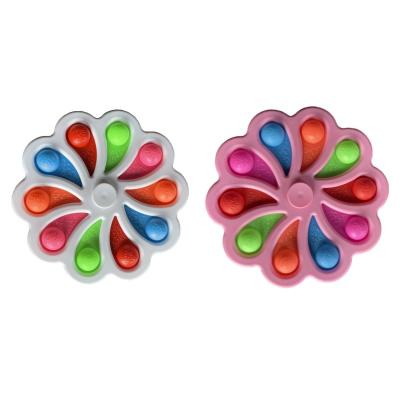 China 2022 hot fashionable colorful color flower fidgety spinner 5 factory supply factory sale plastic finger spinner toy for sale