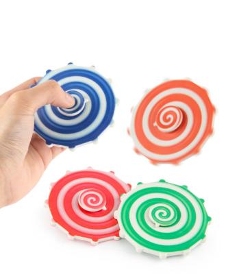 China 2022 Hot Fashionable Colorful Color Flower Spinner 5 Factory Supply Factory Sale Rainbow Lollipop Finger Spinner Toy for sale