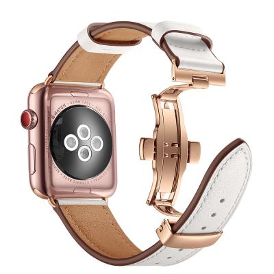 China Low MOQ 2021 New Hot Style High Quality Leather For iWatch Band For Apple Watch Band Luxury for sale