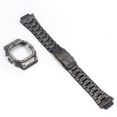 China Water Resistant G-Refit DW5600 5610 Stainless Steel DW/GW5000 Watch Band Case/Solid Bezel DW5000 DW5035 Metal Strap for sale