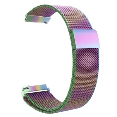 China Water Resistant Milanese Loop Band For Amazfit Bip S Strap Stainless Steel For Samsung Galaxy Watch 46mm 20mm 22mm 18mm for sale