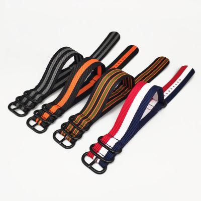 China Low MOQ 2020 New Style Nylon Fabric Wrist Strap Watch Band NATO Watch Strap 18mm20mm 22mm for sale