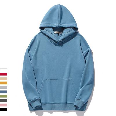 China Classic Men's Solid Color Breathable Hoodies Autumn Winter Casual Hooded Sweatshirts Customized Logo Unisex Cotton Hoodie for sale