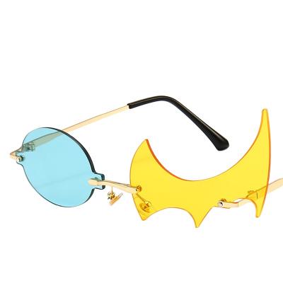 China Fashion sunglasses new personality sunglasses profiled cool sunglasses polygon flame sunglasses for sale