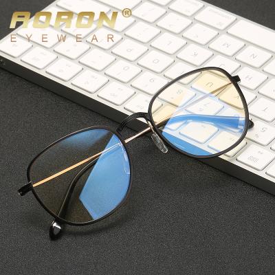 China Factory wholesale high quality fashion aluminum-magnesium frog mirror Anti-blue men and women anti-blue light glasses in stock for sale