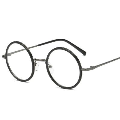 China Wholesale high quality retro round frame fashion factory anti-bluish glasses Metal anti-bluish in stock for sale