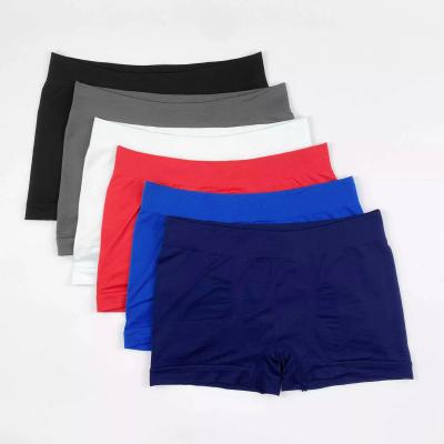 China Wholesale Hot Sales None Logo Pure Color Seamless Elastic Stripe Men's Boxers Antibacterial Underwear for sale