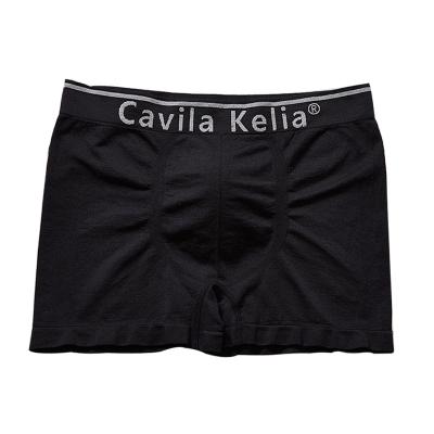 China 2021 OEM cavila kelia brand logo boxer brief men's seamless breathable polyester underwear for sale