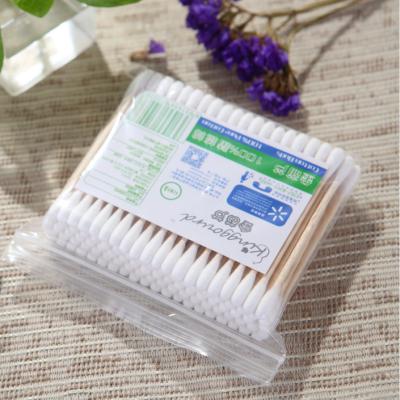 China 1003 pcs jinhulu 100 pcs wooden cotton ear stick cotton buds adult sterile wooden and cotton point tampon for sale