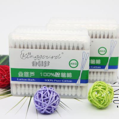 China Cotton Buds Cotton Wooden Stick Adult Wooden And Cotton 100 Pcs Tampon for sale