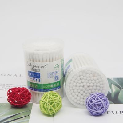 China Good Quality Round Double Tips Stick Paper Cotton Swab In Box 100pcs PP Paper Stick Round for sale