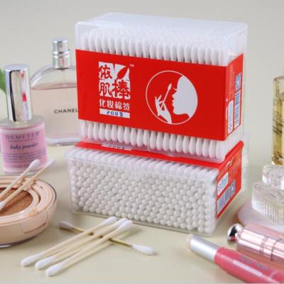 China Wholesale 200pcs 100% Cotton Pure Disposable Ear Cleaner Bamboo Cotton Buds 100% Cotton Swab for sale