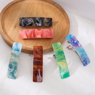 China New Fashion Korean Acrylic Hair Accessary Colorfull Barrette Clip Acrylic Hair Accessory for sale