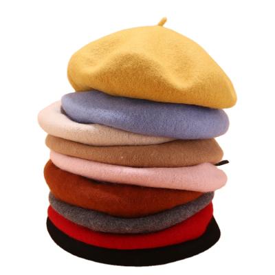 China Retro Style Autumn And Winter Woolen Berets Painter Hat Wool European And American Female British Fashion Art Hat for sale