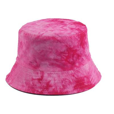 China New Ink Painting American Pattern Double Ink Character And Wear European Fisherman Hat Tie Dye Bucket Side Bucket Hat for sale