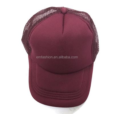 China Promotions Cheap COMMON Advertising Unisex Simple Baseball Mesh Net Trucker Hat for sale