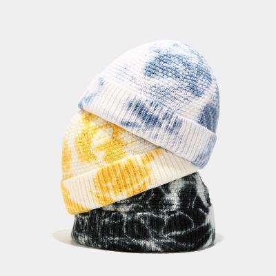 China New JOINT INS Link Dyed Owner Hat Men's and Women's Street Trend Bowler Skin Knitted Winter Hat for sale