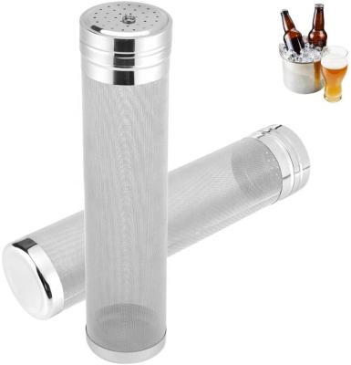 China Custom Round Hotels Food Grade Stainless Steel Wire Mesh Filter Screen Cartridge Tube Beer Brewing Filter Basket Water Filter Cylinder for sale