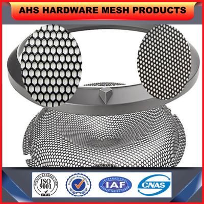 China Smooth 1mm Hole Galvanized Perforated Metal Mesh Speaker Grille for sale