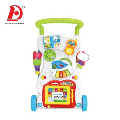 China Multifunctional Baby Walker with Music and Light Price Cheap Multifunctional Baby Cart Plastic Push HUADA 2021 Learning Walker Toys with Music and Light for sale