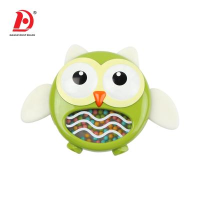 China HUADA 2021 High Quality Lovely ABS Plastic Owl Squeaky Bell Toys Baby Kids Baby Teether Rattle 19*5*17cm for sale