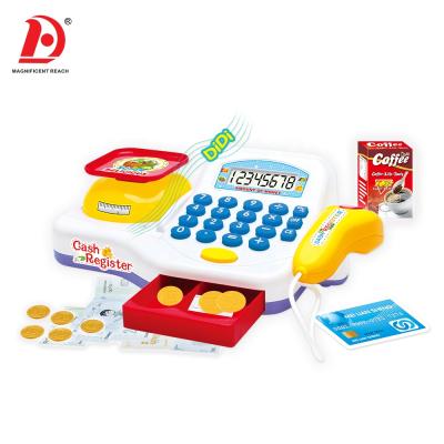 China Wholesale High Quality Plastic ABS HUADA Intelligence Plastic Toy Cash Register Supermarket For Kids for sale