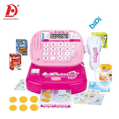 China ABS Plastic HUADA 2021 High Quality Electronic Children Pretend Game Toys Cash Register For Kids Game for sale