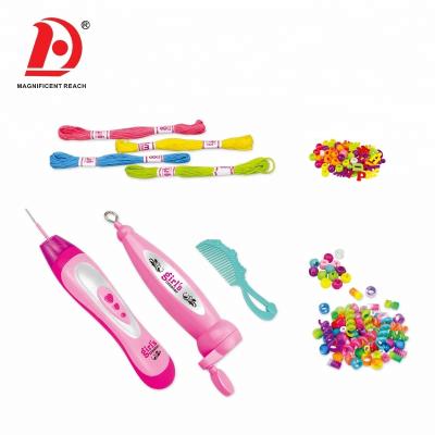 China HUADA Creative Wholesale Salon Beauty Set Girls Hair Beader Toys For Kids 44*5.5*32cm for sale