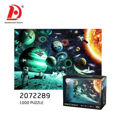 China Custom Toy HUADA 2021 Cartoon Toy Kids DIY Jigsaw Puzzle Game Set 1000 Piece Luminous Brain Teaser For Adult Children for sale