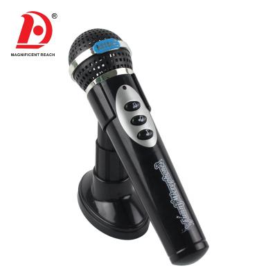 China Interesting Musical Toy HUADA 2019 Microphone Musical Plastic Amplify Voice Karaoke Microphone Toy For Kids Entertainment for sale