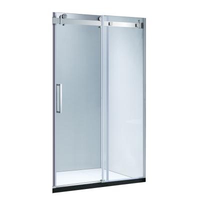 China KD8113W Modern Straight Shape Bathroom Frameless Shower Glass Sliding Door for sale