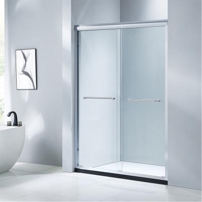 China 48 Inch Minimalist Aluminum Sliding Double Shower Door Profile Shower Door for sale