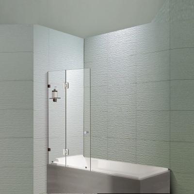 China KD3204T Modern Hinge Shower Screen Tub Shower Frameless Bifold Glass for sale