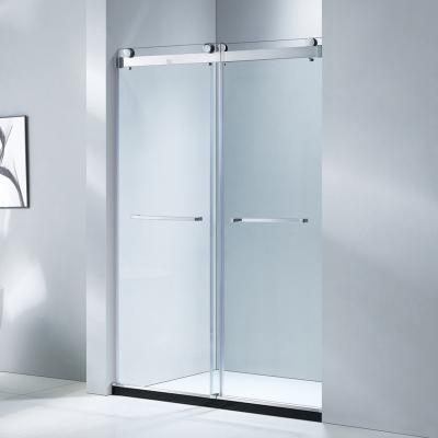 China Bathroom Accessories SS304 Minimalist Portable Shower Door Clear Glass Shower Room for sale